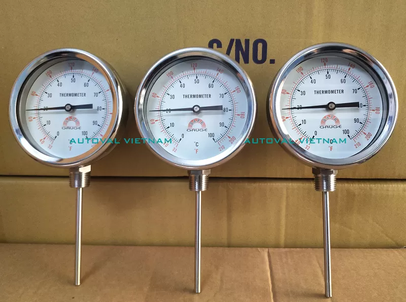 Nhà sản xuất: Hwa Chih Technology (Safe Gauge/ Đài Loan) | Hàng nhập đủ chứng chỉ C/O & Test Report & Tem kiểm định cho dự án - Đồng hồ nhiệt độ chân đứng Safe Gauge BS - Đồng hồ nhiệt độ inox chân đứng BS- Thương hiệu uy tín đồng hồ nhiệt độ Đài Loan
