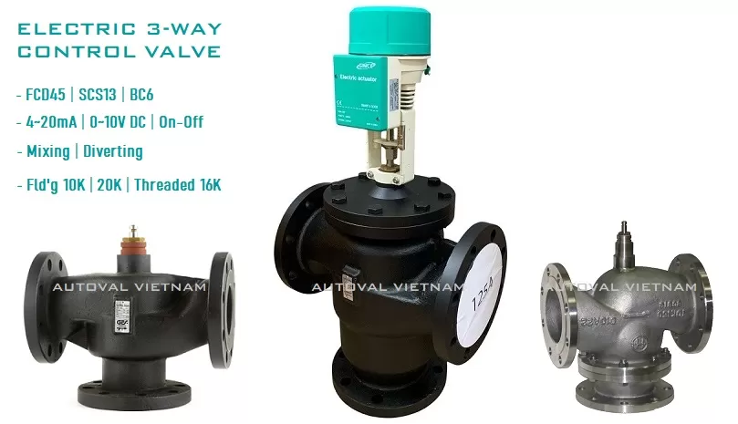 Van điện Ginice nhập khẩu Hàn Quốc (Ginice Korea) | Van điện 3 ngả Ginice Hàn Quốc | Van hơi điện tuyến tính Hàn Quốc GVF22 | van điện nước nóng HVAC | van điện nước lạnh HVAC | Van điện GEA Ginice | van điện linear