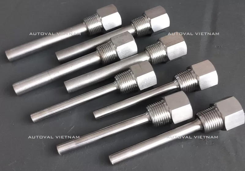 Vật liệu SS304 | BSPT | NPT | FLGD | CLAMP | SCH40 | SCH80 | Nhập khẩu  | Ống bảo vệ Thermowell | Ống bảo vệ đồng hồ nhiệt độ Hàn Quốc nhập khẩu