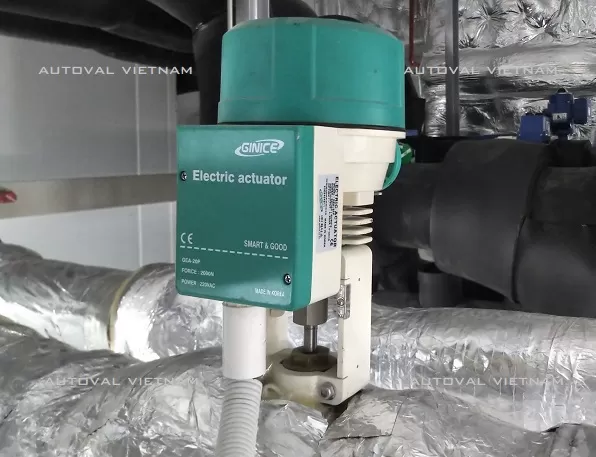 Dùng trong hệ thống HVAC - Điều khiển nhiệt độ hơi công nghiệp - Van điều khiển nhiệt độ GDCA Ginice Hàn Quốc -Tín hiệu PT100 hoặc 4~20mA từ cảm biến nhiệt