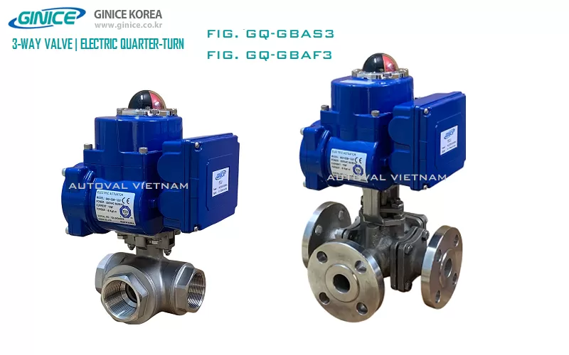 Van bi 3 ngả - Van điện Ginice Hàn Quốc