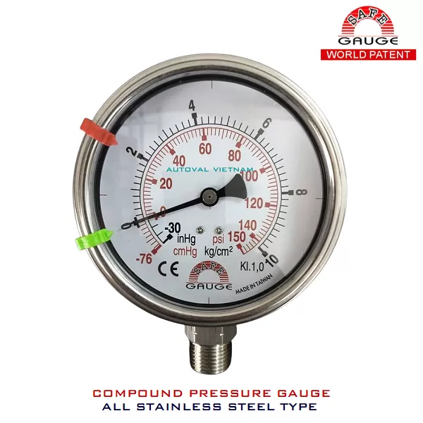 Đồng hồ áp dải đo âm & dương | BC-A | Safe Gauge