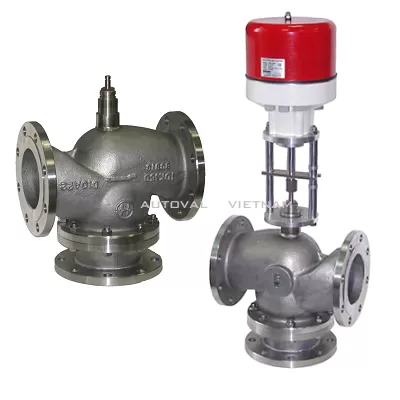 Van điện 3 ngả inox bích | 10K | GXF-S | Ginice Korea