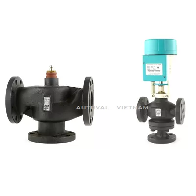 Van điện 3 ngả gang bích | 20K | GXF22 | Ginice Korea