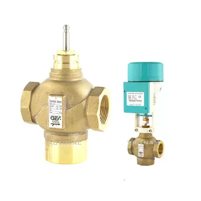 Van điện 3 ngả đồng ren | 16K | GXS21 | Ginice Korea